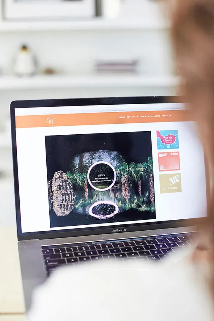 Nadya working on Art and Market, a site she founded dedicated to the business of art in Southeast Asia. Photo: Frenchescar Lim