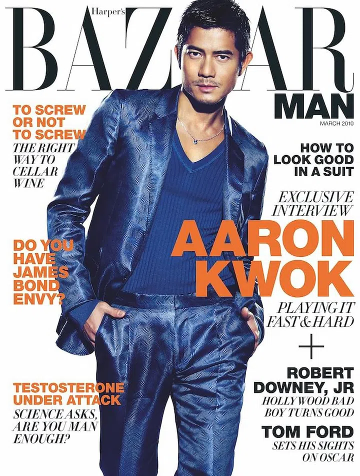Aaron Kwok, March 2010 (Photo: Harper's BAZAAR Singapore)