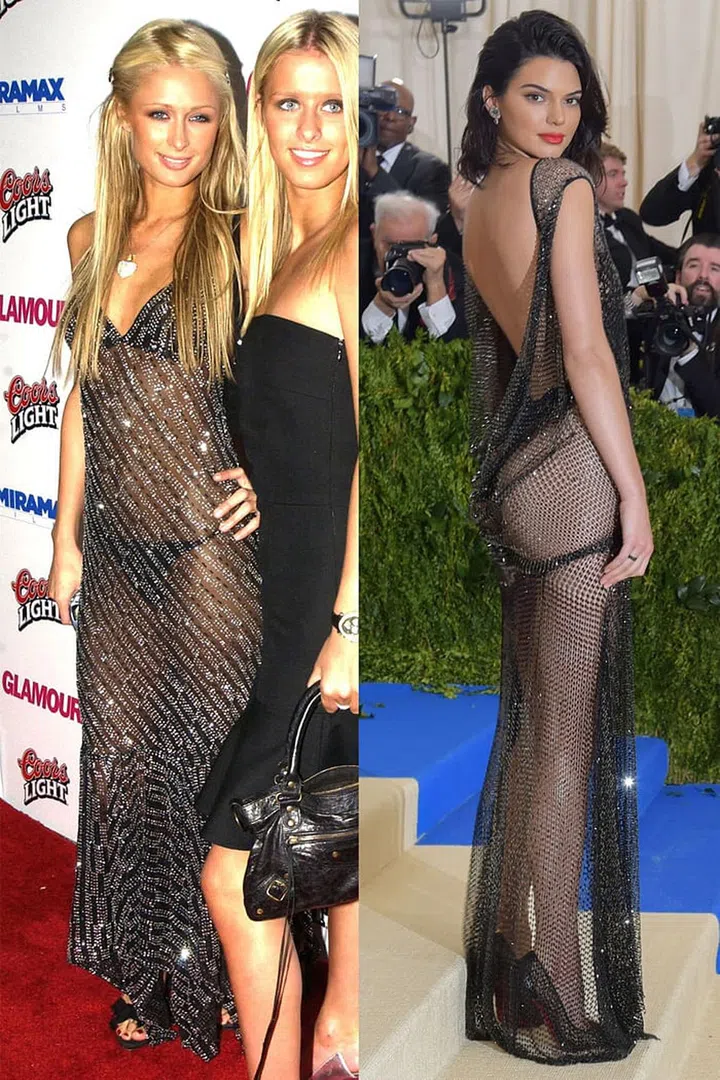 Why wear a regular dress when you can wear a ~naked~ dress? Photo: Getty 