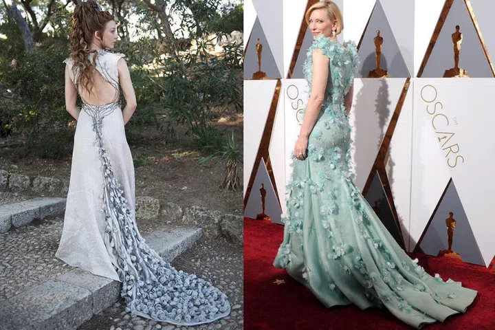 Margaery Tyrell: At her wedding to King Joffrey Baratheon.

Cate Blanchett: In Armani Prive at the 2016 Oscars. Photo: HBO/Getty
