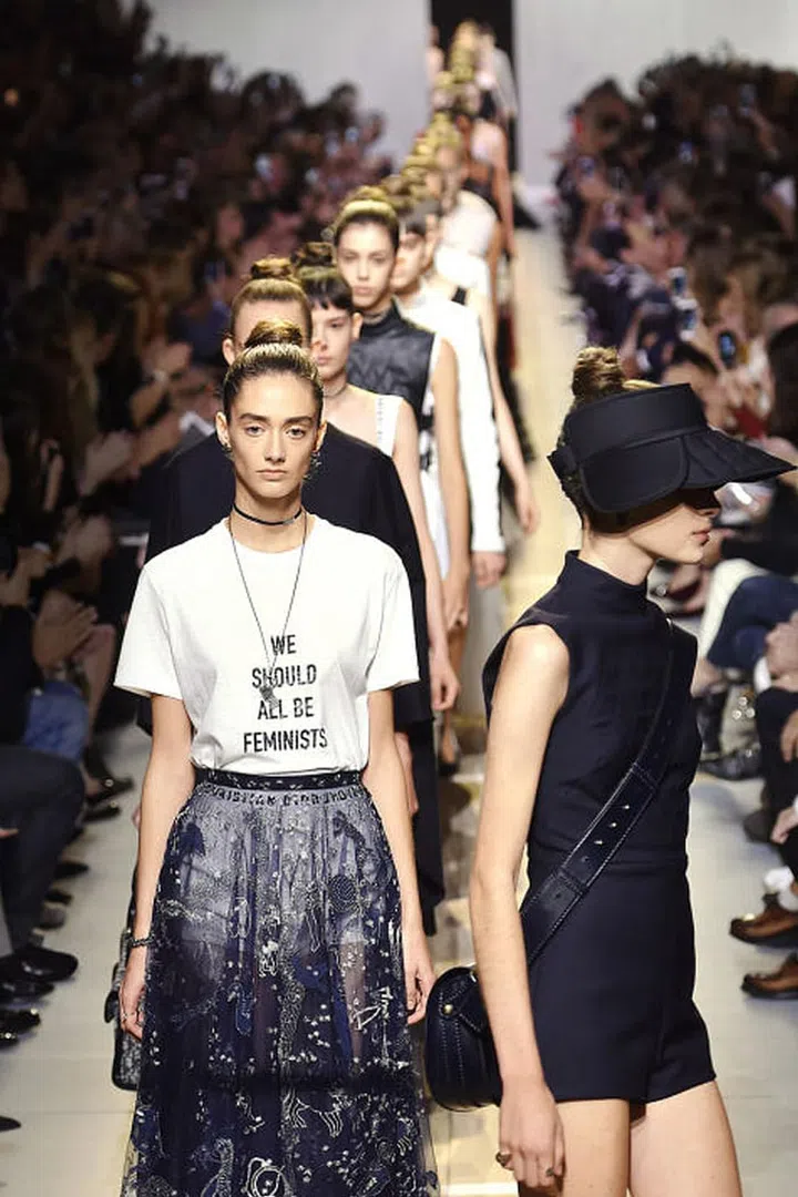 In 1947, Christian Dior showed his inaugural collection, which Bazaar editor Carmel Snow famously dubbed the "New Look." This year, Dior is marking its 60th anniversary with another new look, as the debut collection by the French house's new artistic director, Maria Grazia Chiuri—the first woman in the role—hits stores.