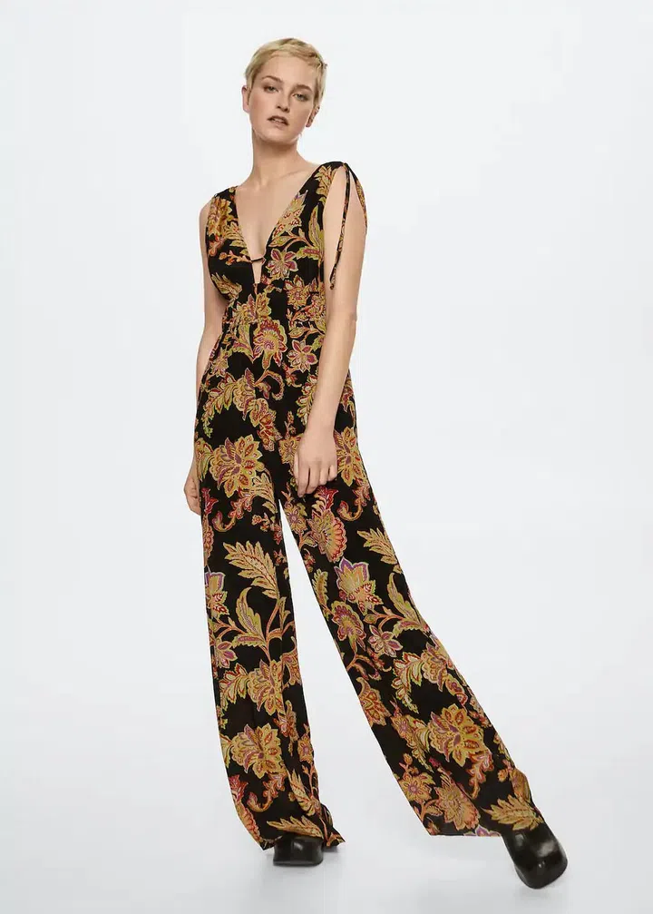 Floral Fluid Jumpsuit, $99.90, Mango
