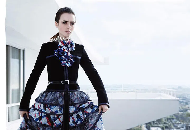 lily collins chanel