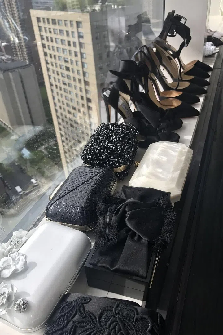 Ridley started the day with so many accessory options to choose from. Photo: Getty 