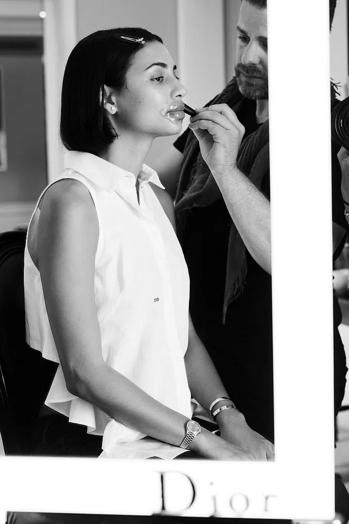Hair: Cyril Laloue (style) / Bradley Leake (cut). Makeup: Norman Pohl. Photo: Alex Utzmann