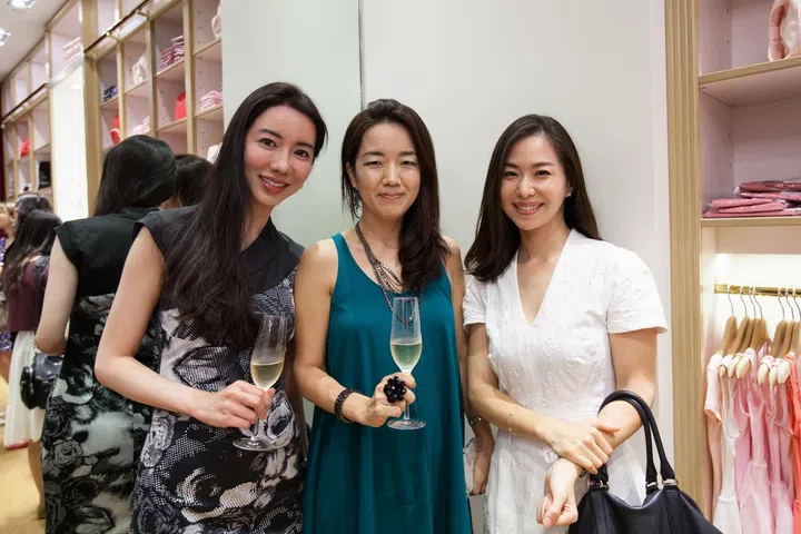 Christine Gay, Park Jin Seon and Ek Chung