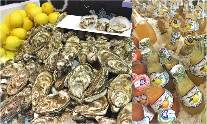Oysters and fruity Sanpellegrinos, Culina 