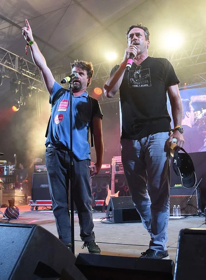 The duo—who attended at the music festival Bonnaroo to emcee—made a local restaurant server's day when Hamm gave her his VIP wristband to the festival, and Galifianakis gave her a 250% tip. The two were headed out of town, but Bonnaroo was still going strong, and Hamm apparently thought someone should enjoy it. "Take this wristband and go to Bonnaroo. This will get you anywhere you need to go," he reportedly told her, according to the server's memory. Naturally, she did.
