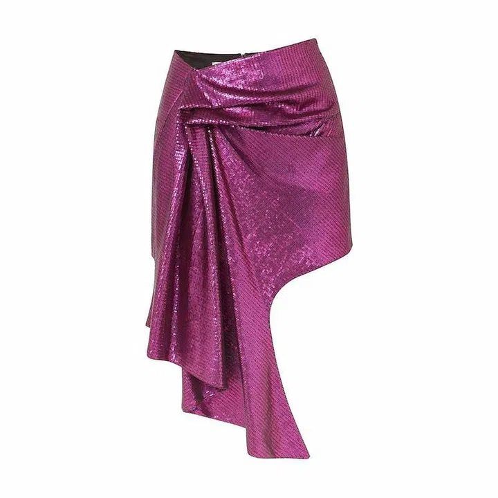 Asymmetric Sequined Tulle Mini Skirt, $294, Halpern at The Outlet
