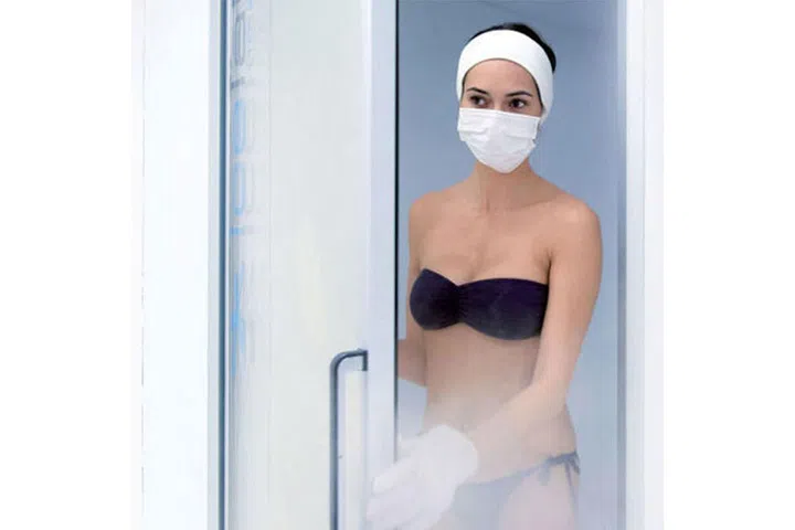 Cryotherapy isn't new, but the somewhat controversial treatment, which involves standing in a freezing chamber for up to three minutes in an effort to tighten pores, take an inch or two off your waist and reduce inflammation, went mainstream this year. ; Photo: Thermes-Marins Monte Carlo