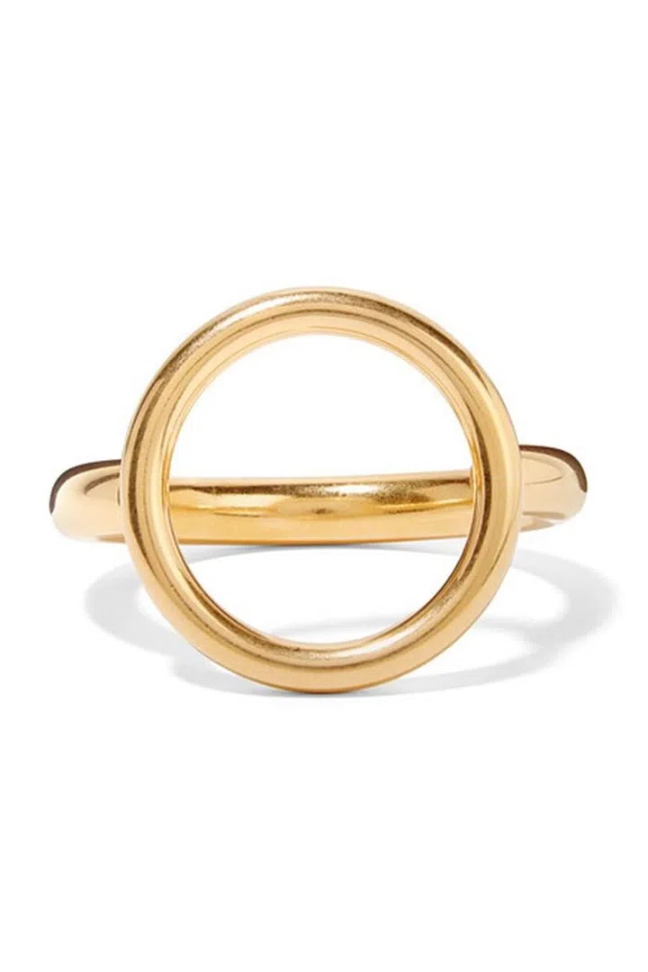 Simple, chunky and eye-catching, this gold-plated Marni bangle is a must-have for those who want to invest in a single statement piece. 