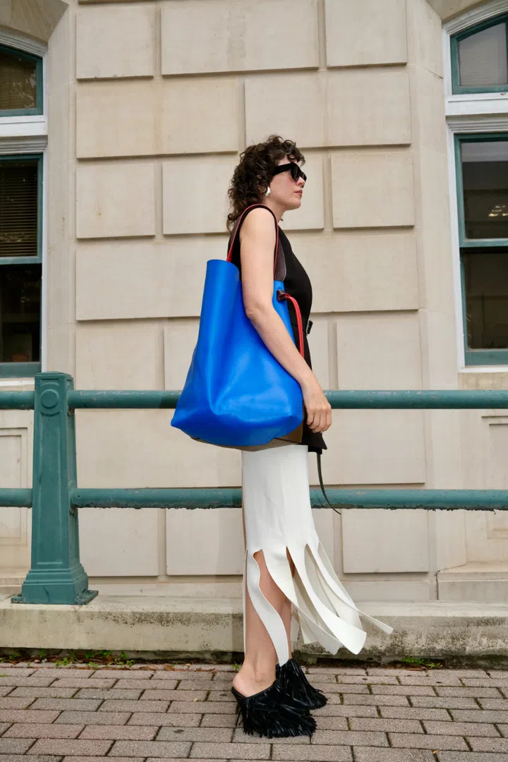Celine Blue Cabas Bag Phoebe Philo Tess Bruns