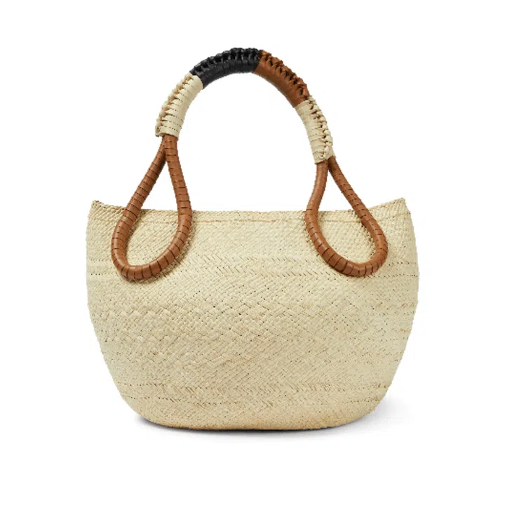 Johanna Ortiz Medium Raffia Tote Bag