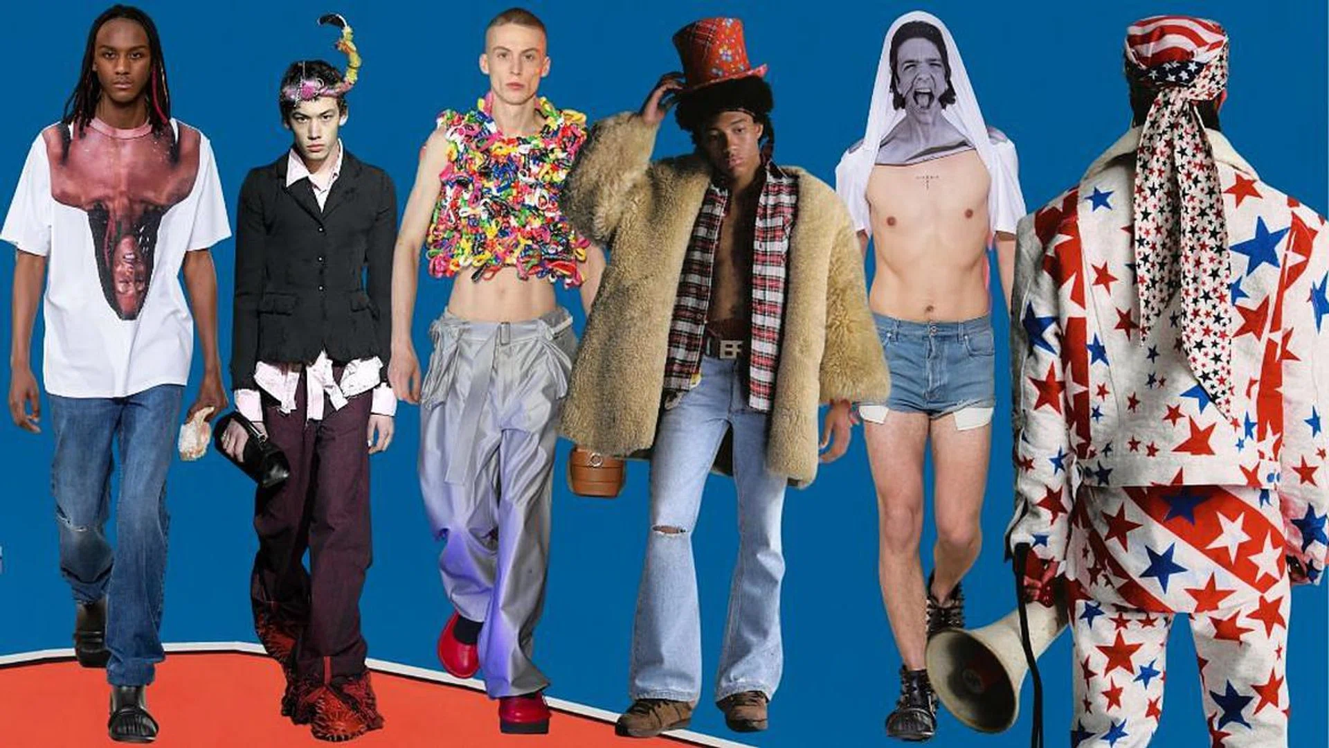 From left: Loewe fall/winter 2022; Marni fall/winter; JW Anderson fall/winter 2022; ERL fall/winter 2022; Loewe fall/winter 2022 and ERL fall/winter 2022 (Photos: Courtesy of brands)