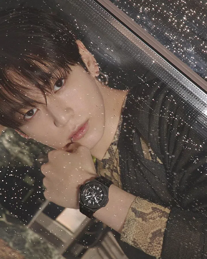 harper’s bazaar singapore june 2026 cover story | jung kook wearing aaron esh shirt and Big Bang Original Black Magic watch