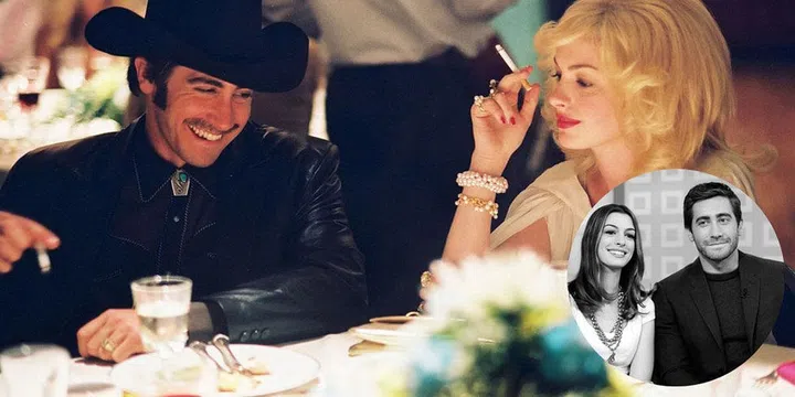 Star Pairings: Brokeback Mountain, Love & Other Drugs. 
Why They're a Great Duo: Gyllenhaal didn't know how to quit Heath Ledger in 2005's groundbreaking and beautiful Brokeback Mountain, but he still ended up marrying Hathaway. They were probably in love too—just not in the same way as Jake and Heath. (If you've ever doubted that Hathaway is one of our greatest actresses, just watch the scene of her on the phone.) In Love & Other Drugs, they got back together and gave us a happier ending, kind of. 