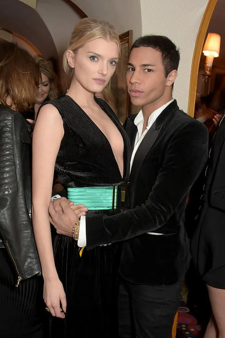 Lily Donaldson and Olivier Rousteing