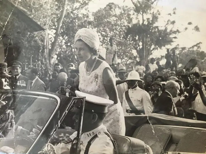 In Nassau, the Bahamas, on a royal tour shortly after Elizabeth became Queen.

Photo: Christina Barker