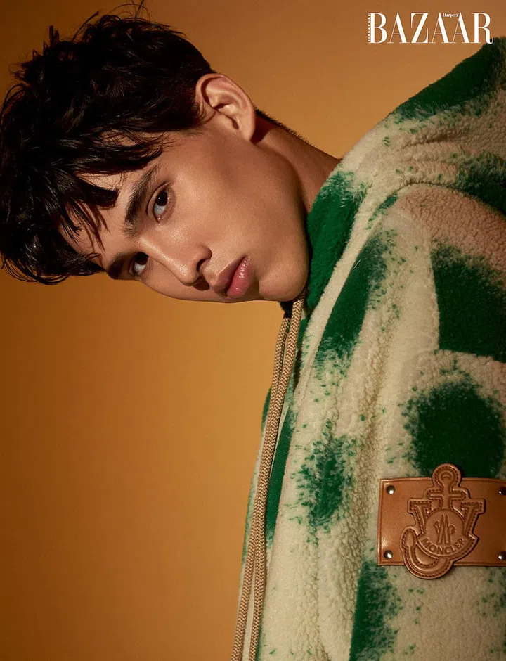 Mahler wears hoodie, from 1 Moncler JW Anderson. (Photo:  Phyllicia Wang)