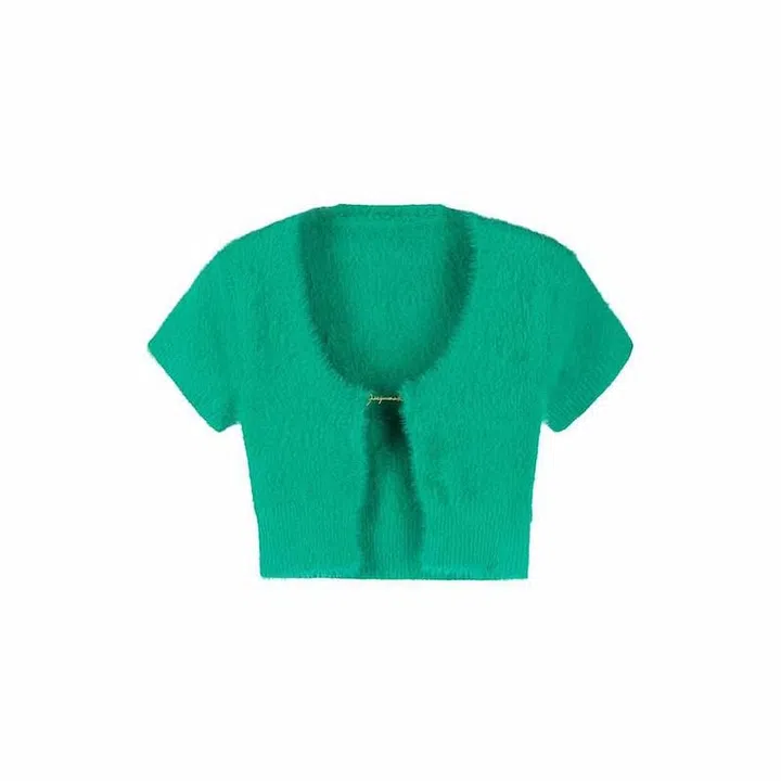 La Maille Neve Short-Sleeved Cardigan, $232, Jacquemus at Farfetch