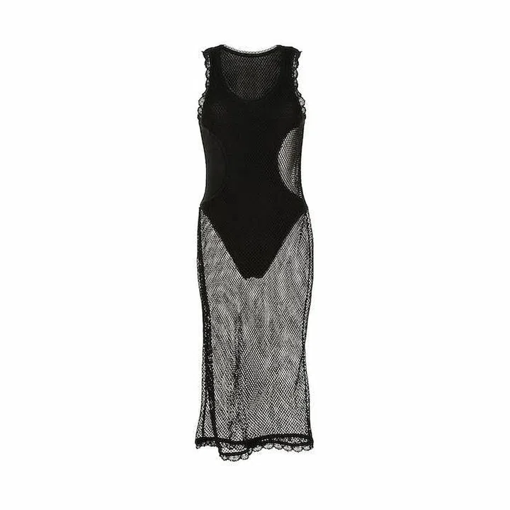 Layered Fishnet Dress, $620, Dion Lee at Farfetch
