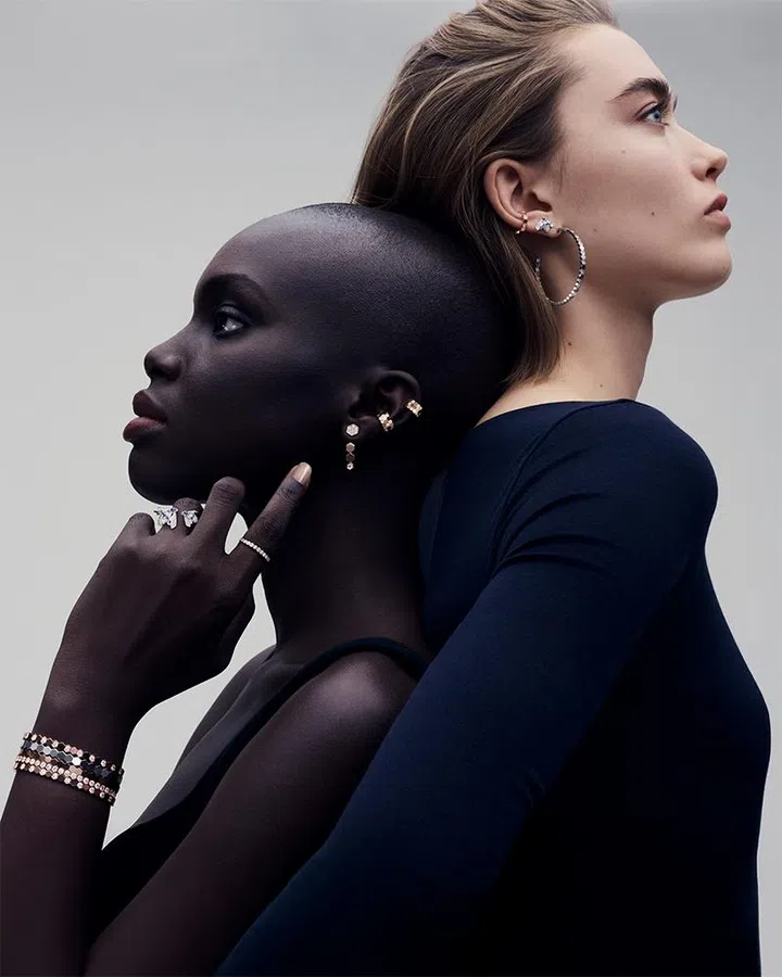bee de chaumet 2026 novelties | models wearing a mix of old and new jewellery from the collection