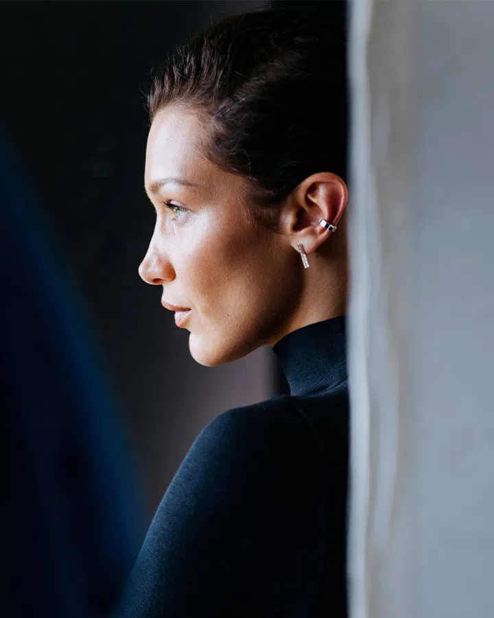 bella hadid chopard global brand ambassador ice cube jewellery exclusive behind the scenes image