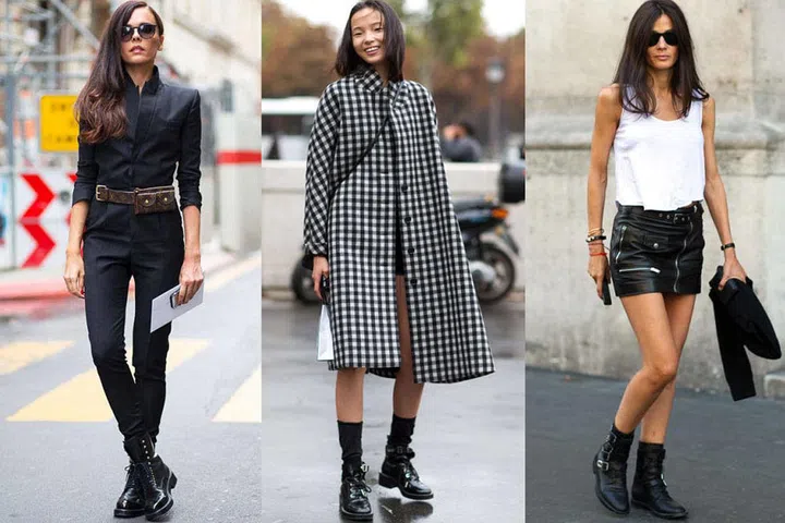 HELLO, MOTO
The particular moto boot your drawn to is subjective, of course, but the idea should be a bit edgy, definitely black and perhaps with just a hint of hardware. It's weekend done well.
Shop it: Givenchy boots, $1,650, net-a-porter.com.