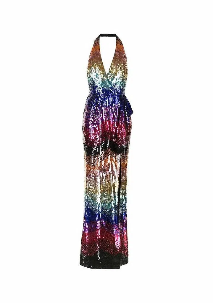 Gradient-Sequin Halterneck Gown, $16,652, Zuhair Murad at Farfetch