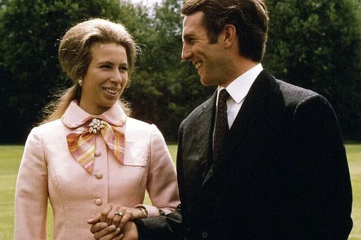 As is the British royal tradition, Princess Anne was given a sapphire and diamond ring when her first husband lieutenant Mark Phillips proposed (pictured here). She was also given a sapphire and diamond ring during her second engagement to Royal Navy commander Tim Laurence. Photo: Getty 