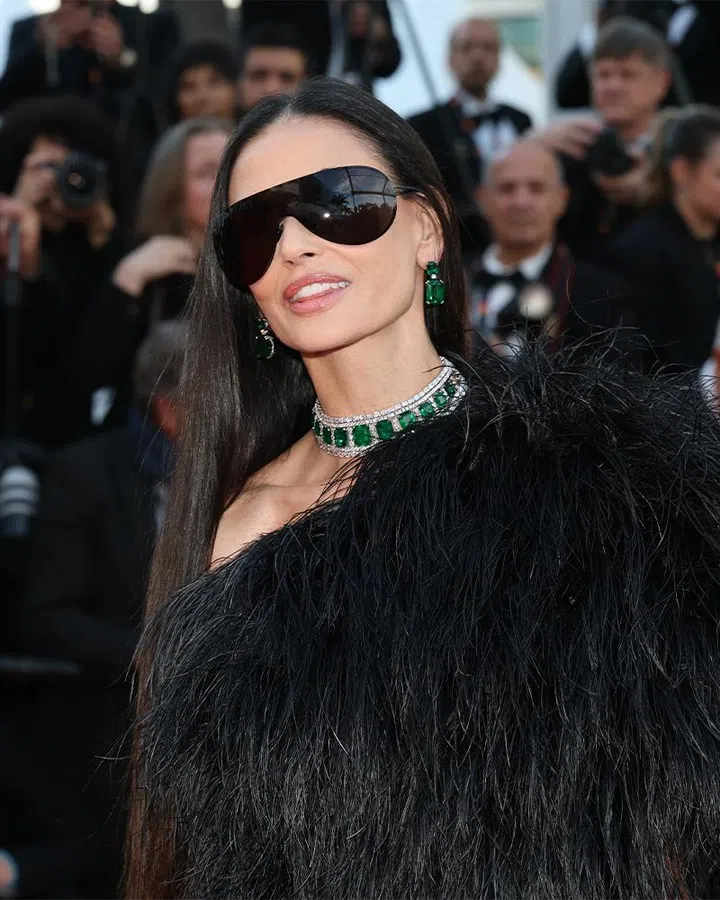 best high jewellery collections of 2026 | demi moore wearing chopard red carpet collection 2026 miracles at cannes film festival