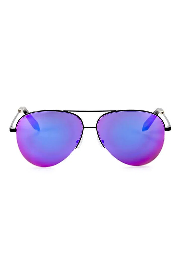 Classic purple aviator sunglasses, £345, Victoria Beckham at Harvey Nichols.
