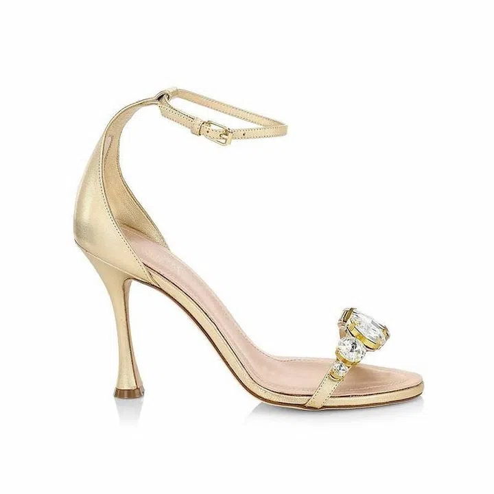 Jeweled Metallic Leather High-Heel Sandals, $1,650, Giambattista Valli at Saks Fifth Avenue