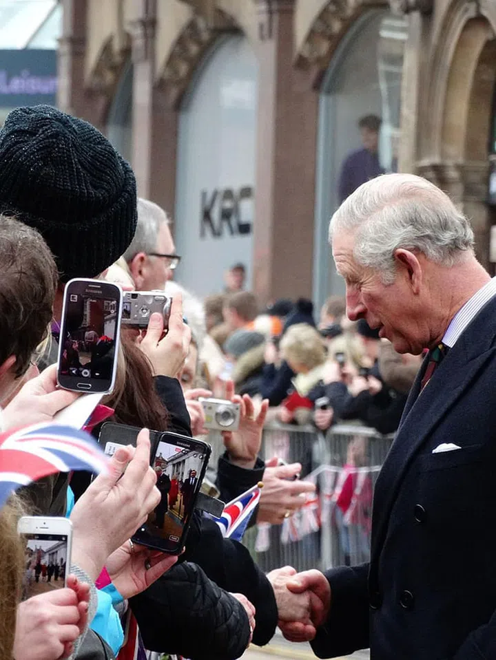 Captured last year in Hull by volunteer Tracey, who the heir to the throne later chatted to about the weather.