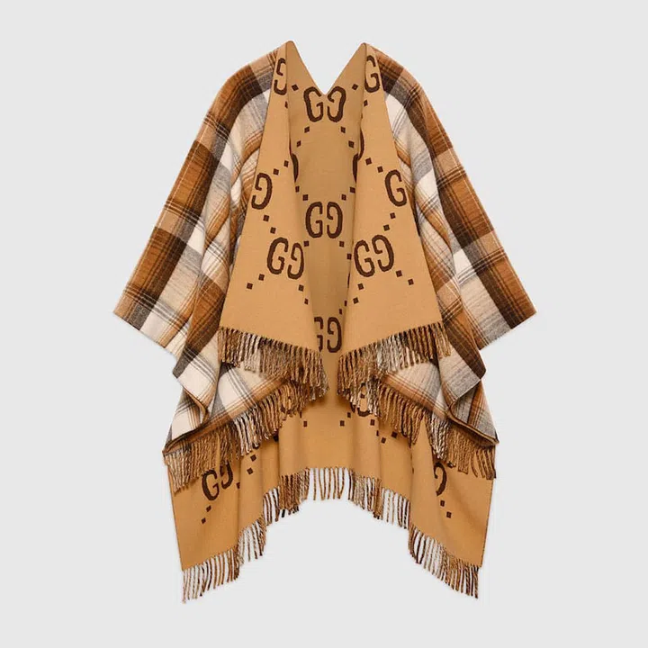 Reversible GG Wool Cape, $2,150, Gucci
