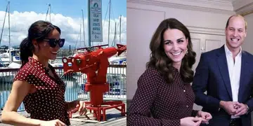 Meghan Markle and Kate Middleton twinning in polka dots