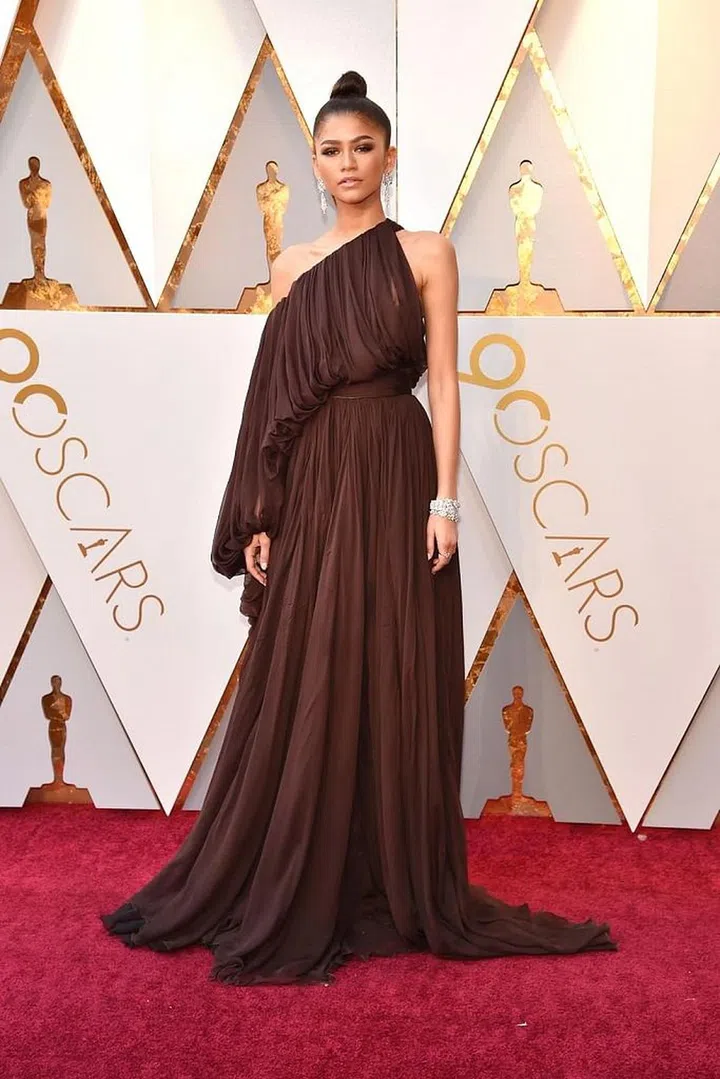 YES: Zendaya is rewriting the stars all right in her Giambattista Valli creation. Photo: Getty