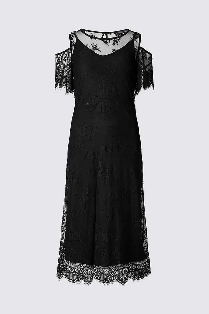 Delicate Lace Lined Shift Dress, $169.90