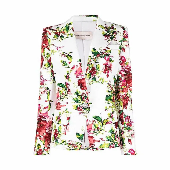 Floral-Print Blazer, $1,178, Alexandre Vauthier at Farfetch
