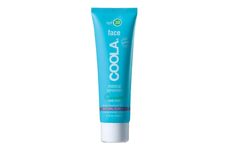 Containing 70 per cent certified organic ingredients, this non- sticky, all-mineral sunscreen protects, soothes and hydrates skin while infusing skin with anti-ageing actives.