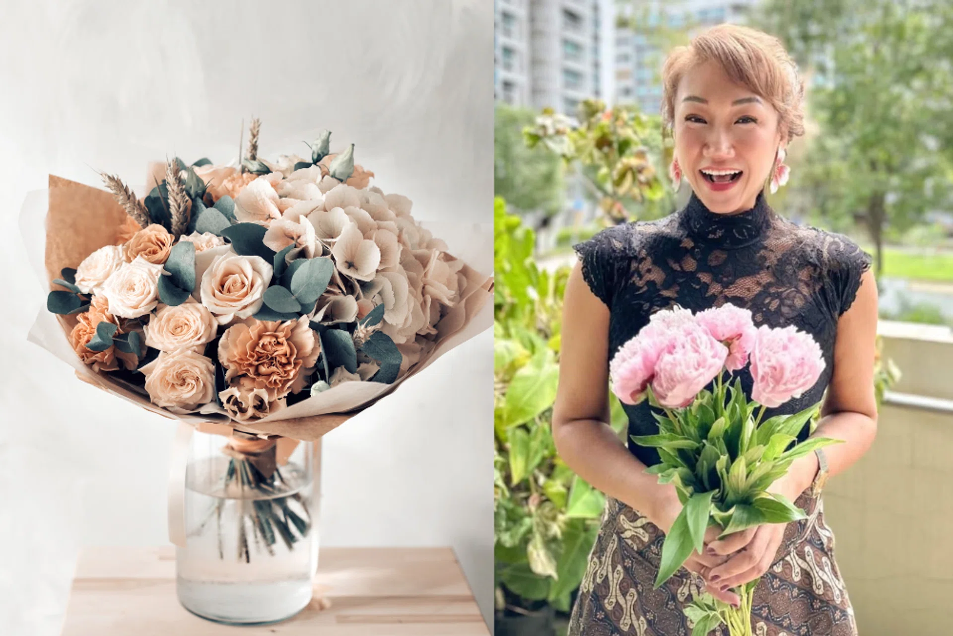 sing see soon florist flower bouquet