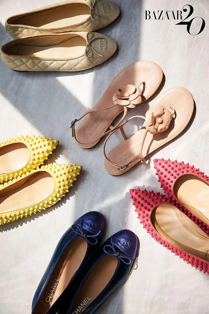 Lim’s collection of flats. (Photo: Veronica Tay)