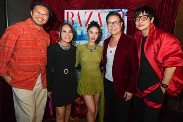 Windy Aulia, Dr Aivee Aguilar Teo, Heart Evangelista, Dr Zee Teo and Kenneth Goh at the HBS X Heart X Aivee Clinic party in Manila