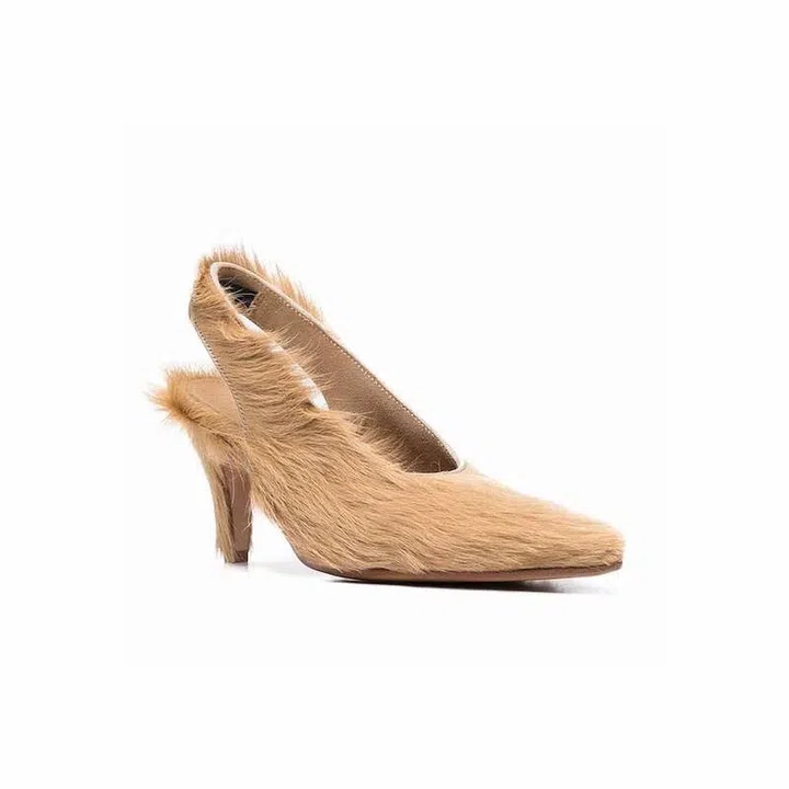 Furry Slingback Pumps, $697, MM6 Maison Margiela at Farfetch

