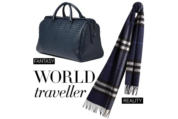 Crossing different timezones and countries means you have to have everything planned out right down to the last detail. For easy boarding and breezing through baggage check, this über-luxe Bottega Venta carryall is understated yet stylish, but I would really get for this trippy traveller is a fashionable yet functional scarf that will keep him warm.