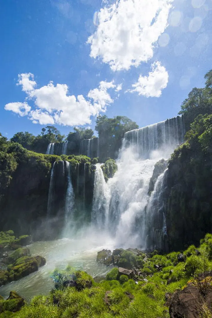 Straddling the border between Brazil and Argentina, Iguazu Falls are the world's largest system of waterfalls. While a majority of the falls are located within Argentina, you'll get the best views from the Brazilian side.Photo: Lyndsey Matthews