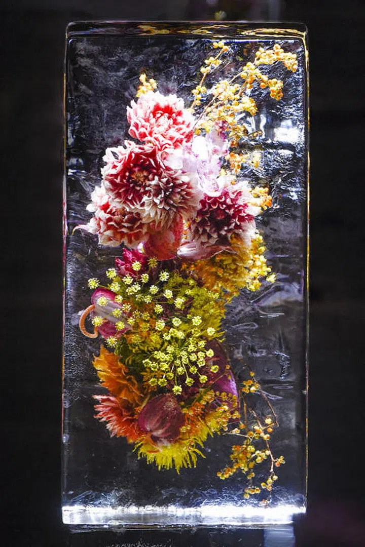The set at Dries Van Noten's spring show was unforgettable, as attendees were transfixed by the Japanese artist Azuma Makoto's floral arrangements suspended in blocks of ice. Expect to see the unique centerpieces take over your Instagram feed in the months ahead.