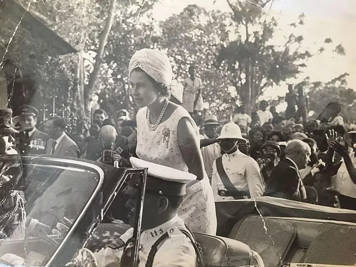 Taken in the late 1950s/early 1960s, shortly after Elizabeth II became Queen, in Nassau, the Bahamas.