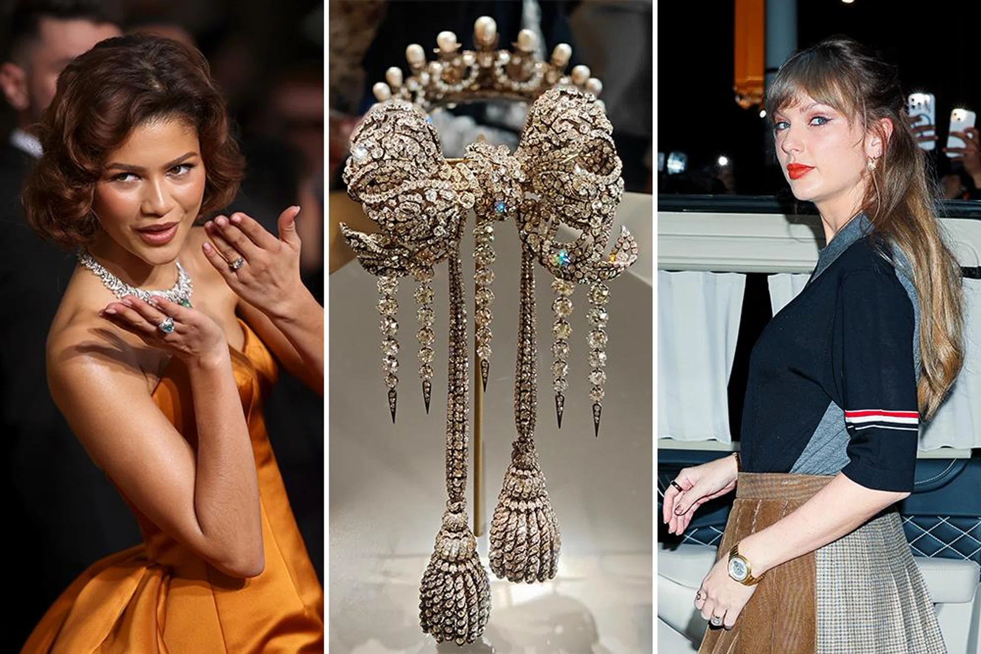 biggest watch and jewellery moments of 2025 | zendaya engagement ring louvre heist brooch taylor swift engagement ring