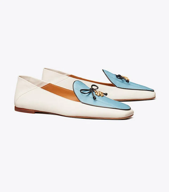 Tory Charm Two-Tone Loafers, S$620, Tory Burch